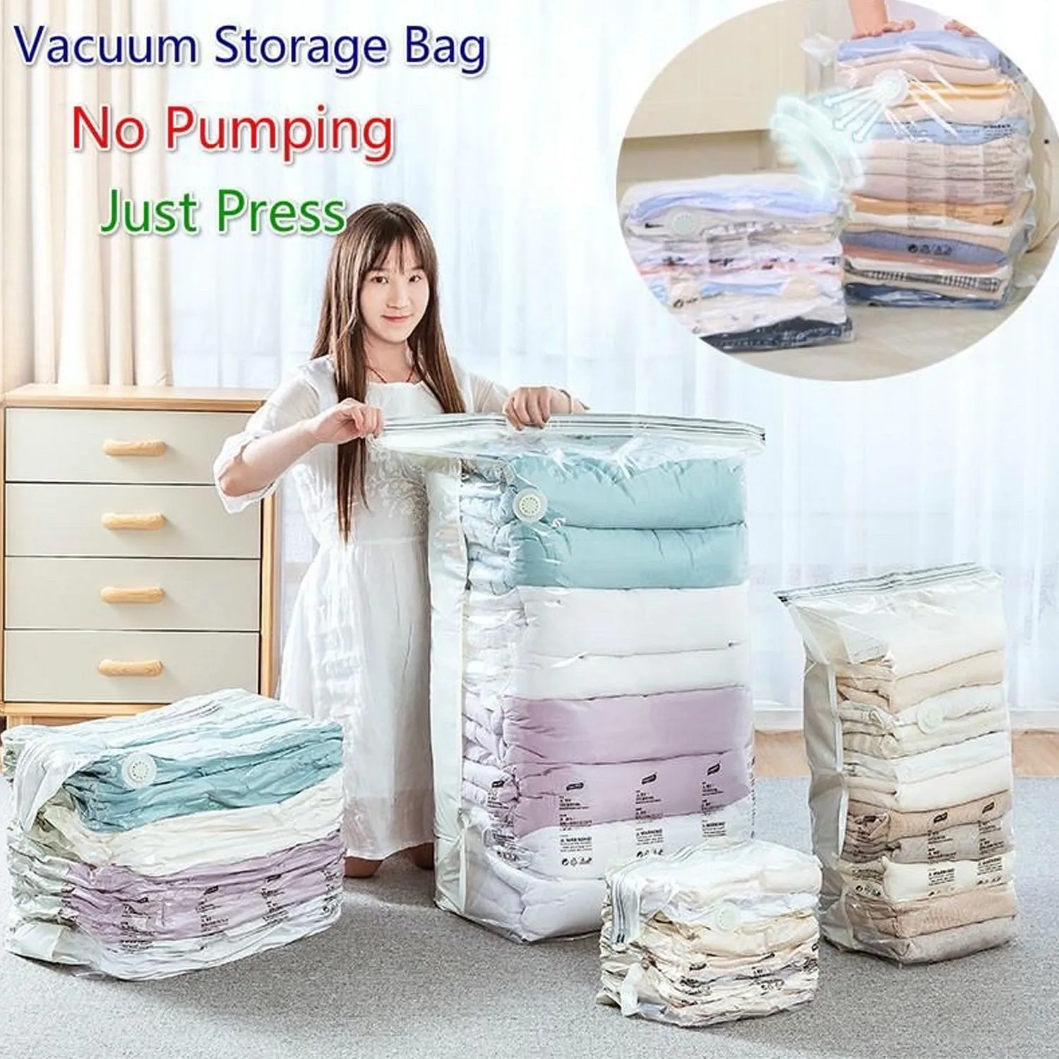 0506 space Saver Vacuum Storage Compression Bags (60x80x32 cm) (pump not included)