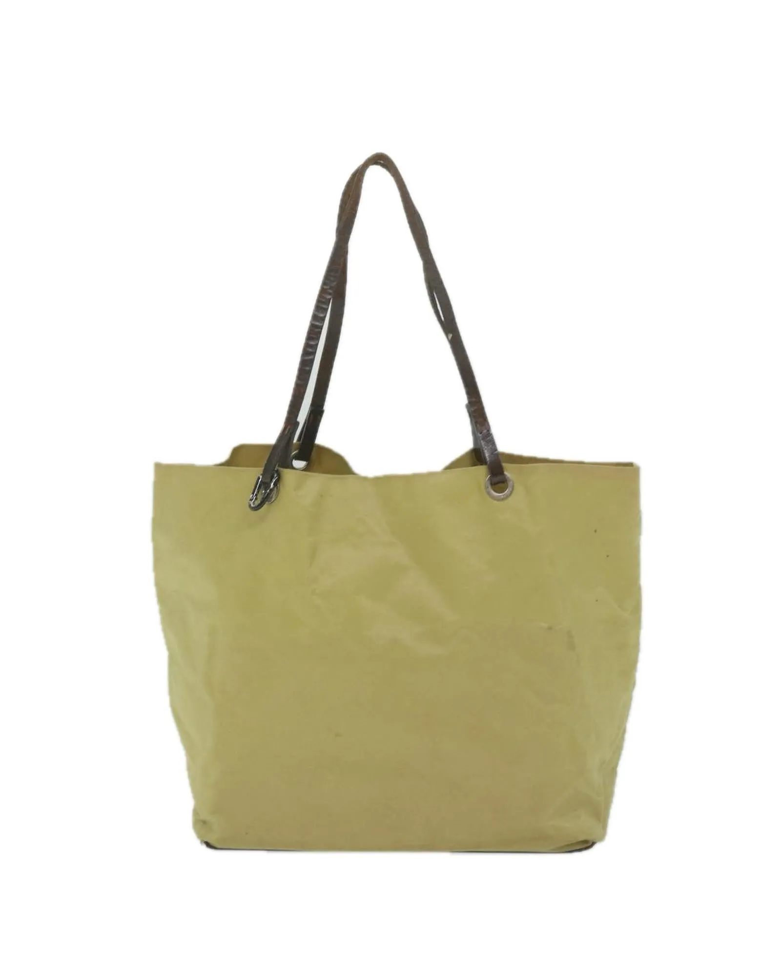 Beige Nylon Tote Bag by Fendi