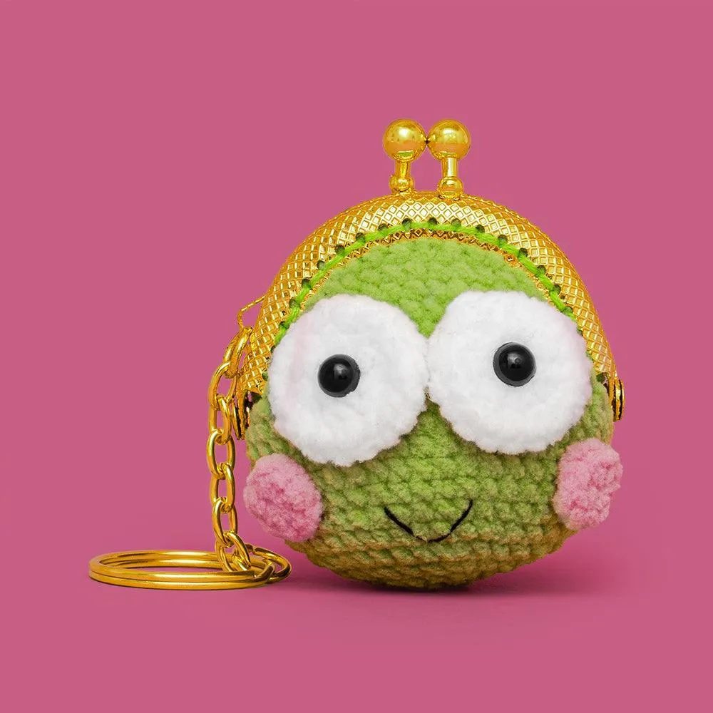 Big-Eyed Frog Coin Purse Crochet Kit