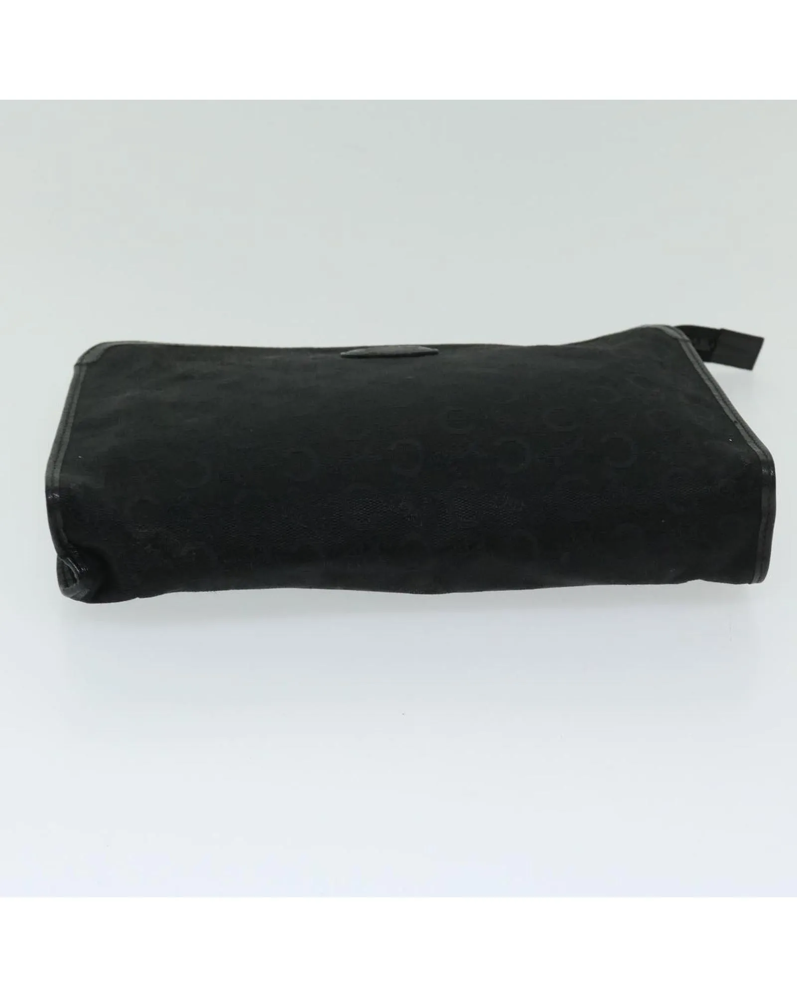 Black Macadam Canvas Clutch Bag with Accessory - Italy