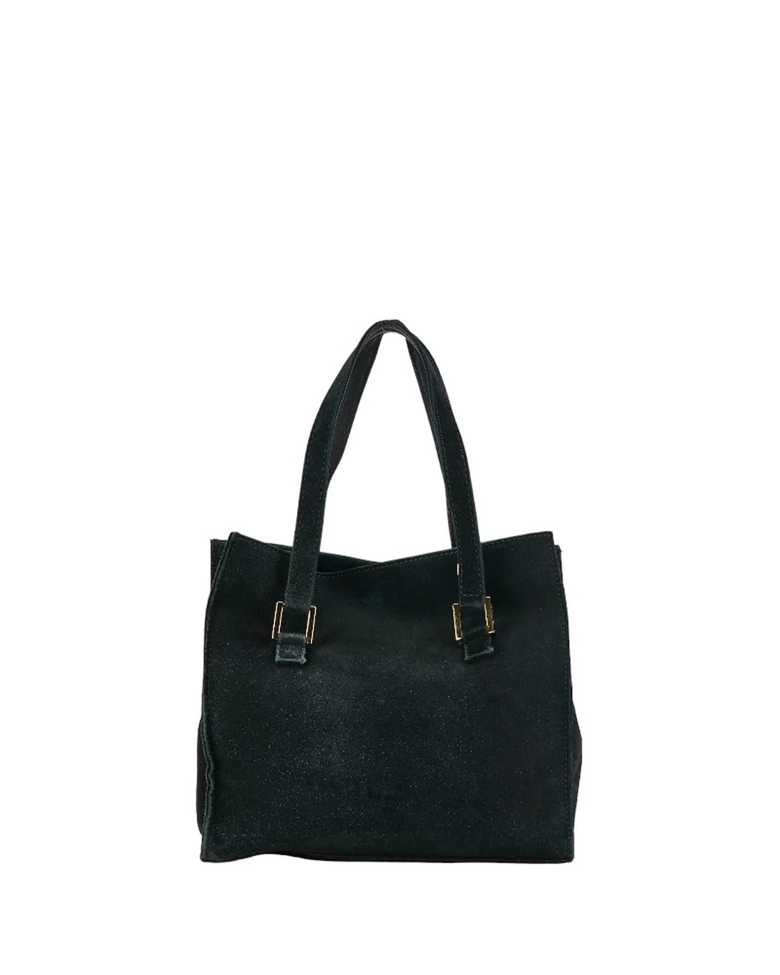 Black Suede Tote Bag in Excellent Condition