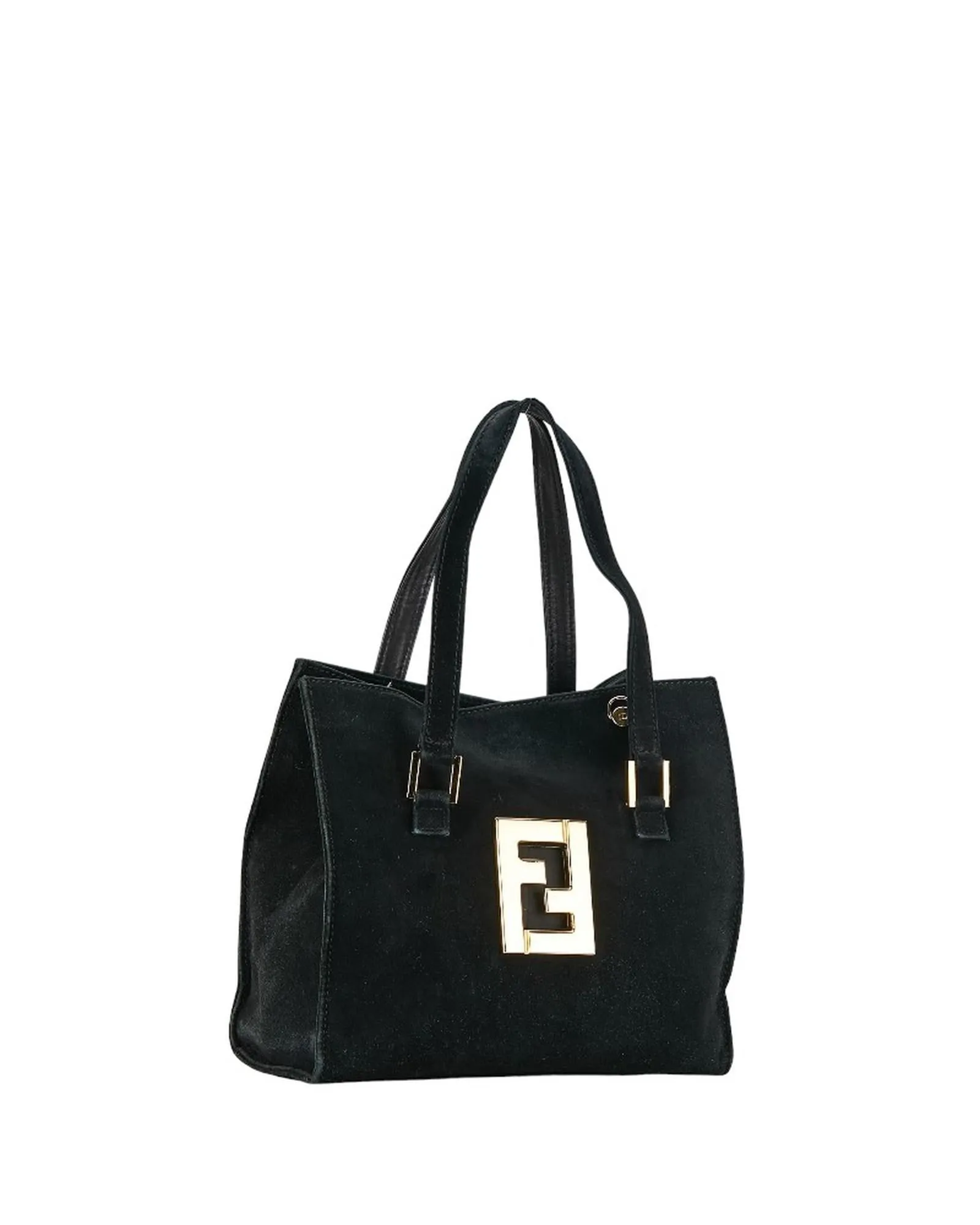 Black Suede Tote Bag in Excellent Condition