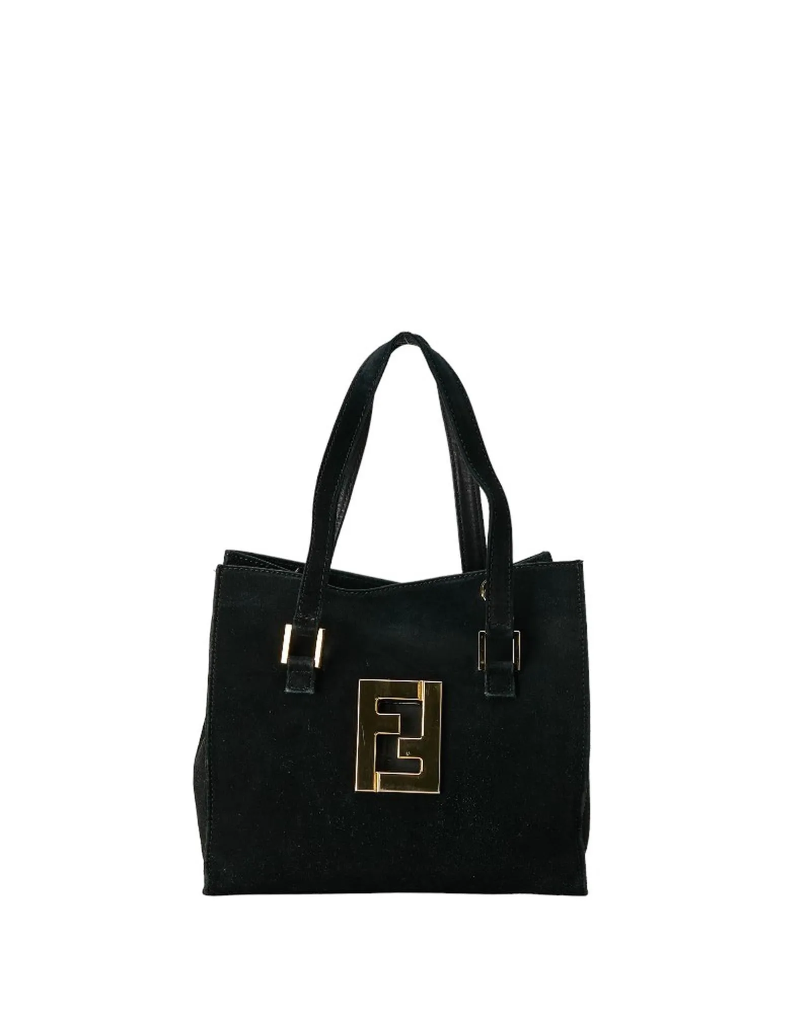 Black Suede Tote Bag in Excellent Condition