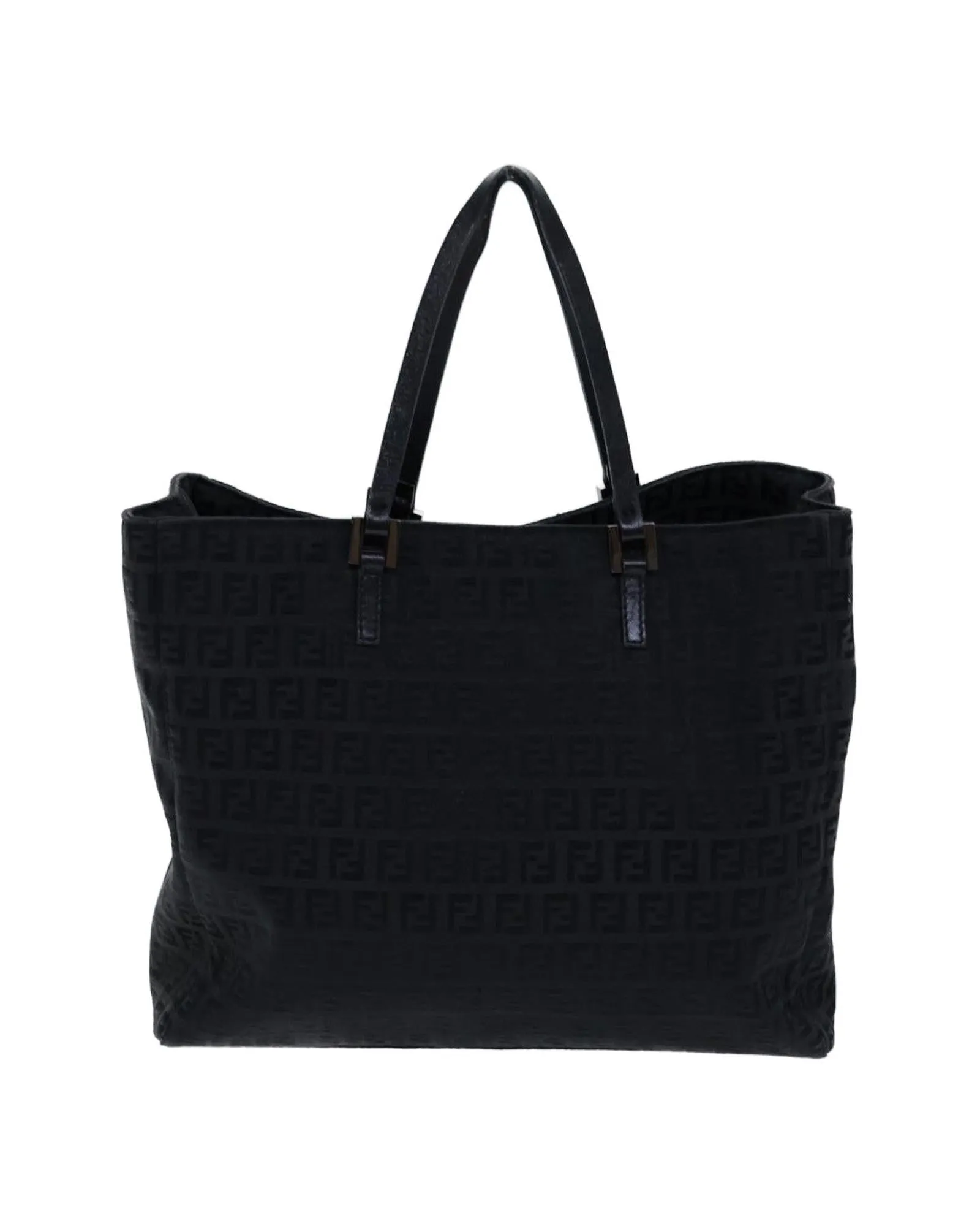 Black Zucchino Canvas Hand Bag by Fendi