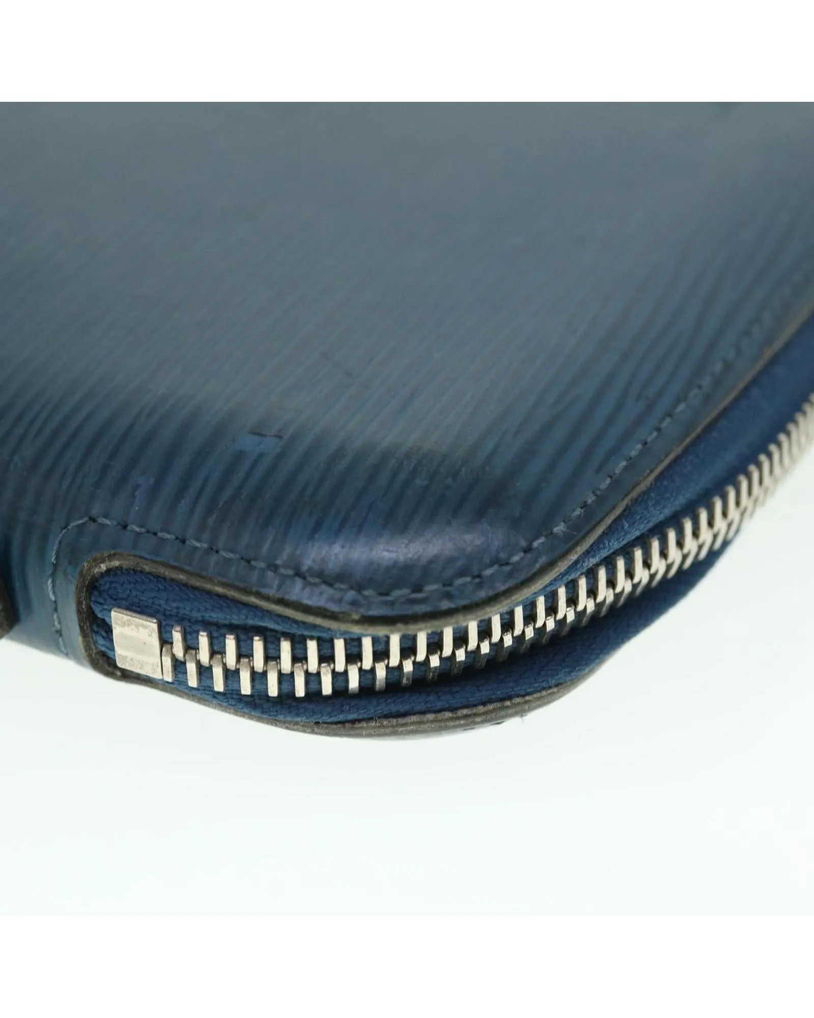 Blue Epi Leather Clutch Bag