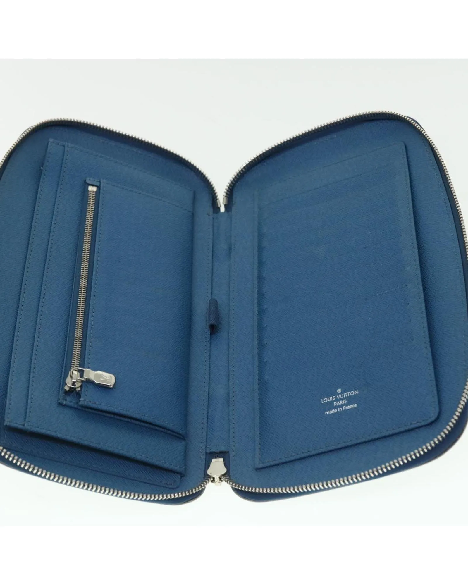 Blue Epi Leather Clutch Bag