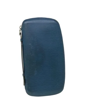 Blue Epi Leather Clutch Bag