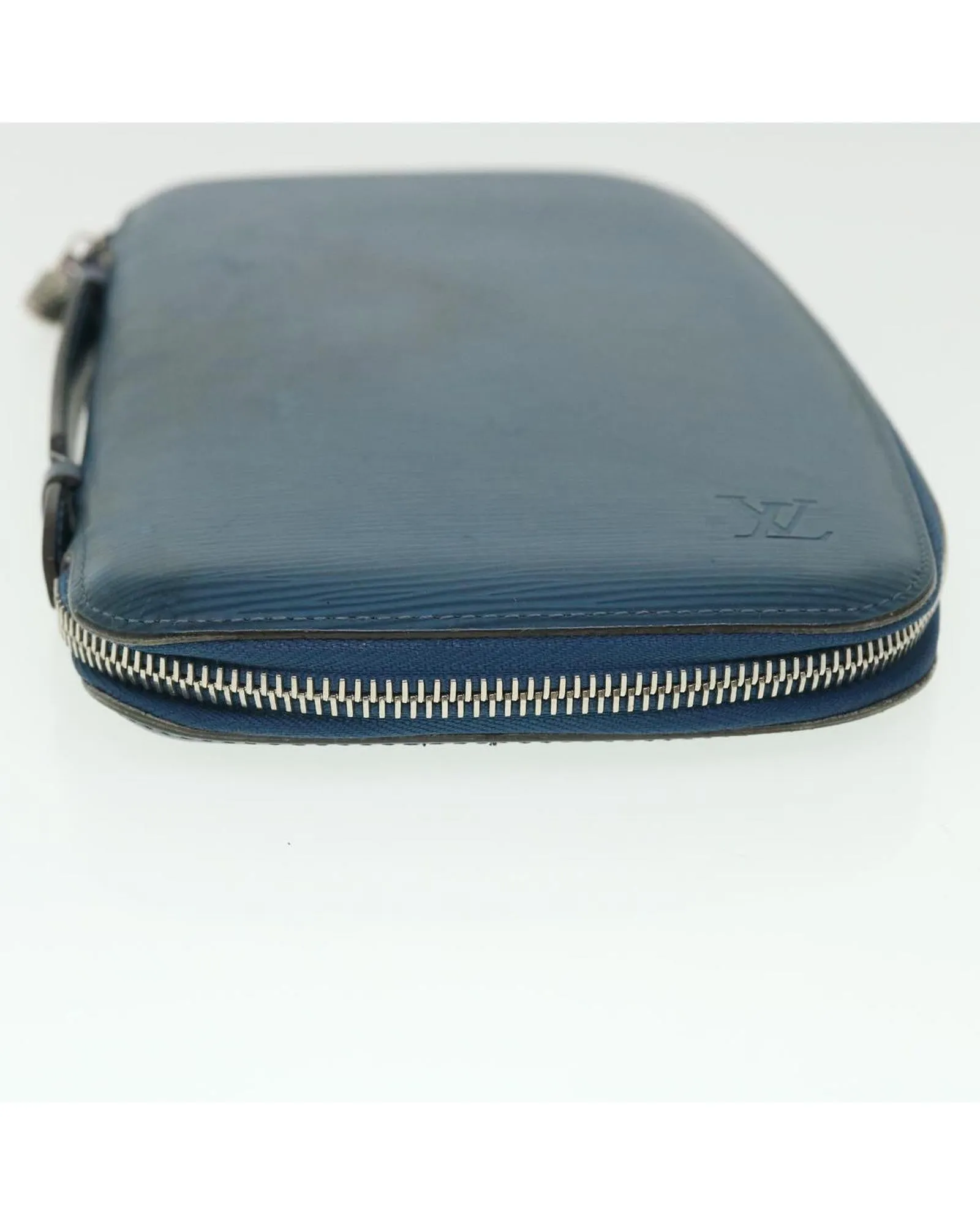 Blue Epi Leather Clutch Bag