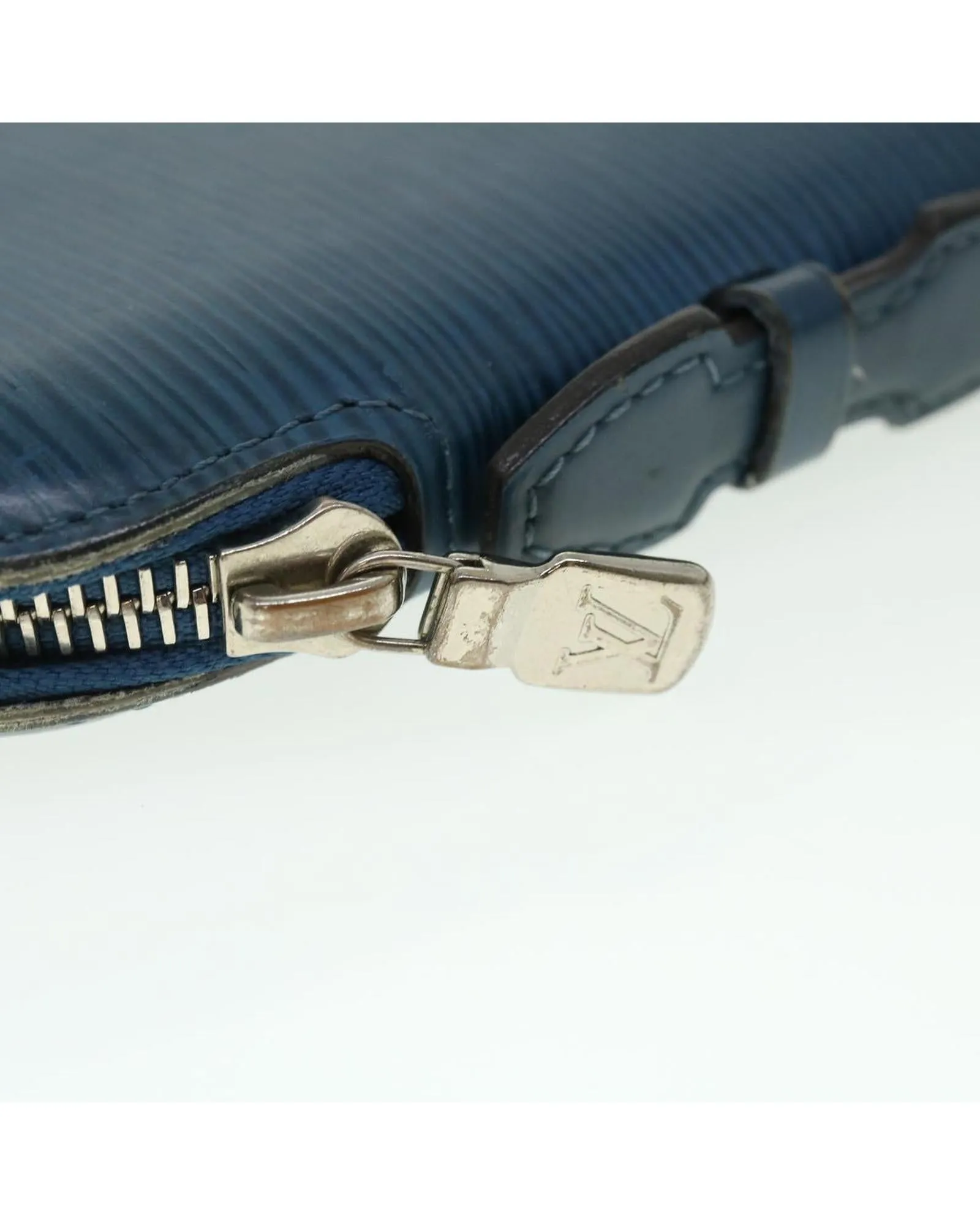 Blue Epi Leather Clutch Bag