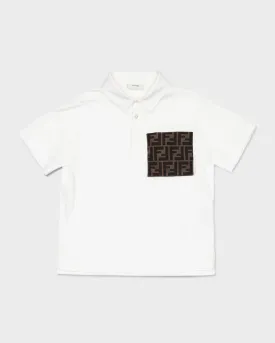 Boys' polo shirt with FF logo, sizes 8-14 Fendi