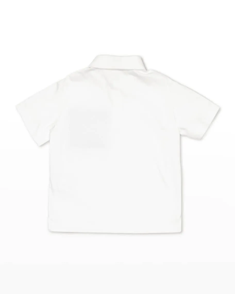 Boys' polo shirt with FF logo, sizes 8-14 Fendi