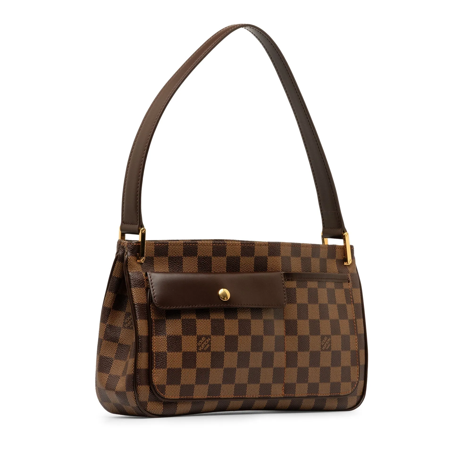 Brown Louis Vuitton Damier Ebene Aubagne Shoulder Bag