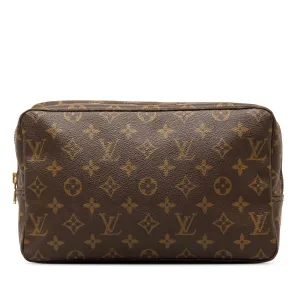 Brown Louis Vuitton Monogram Trousse Toilette 28 Clutch Bag