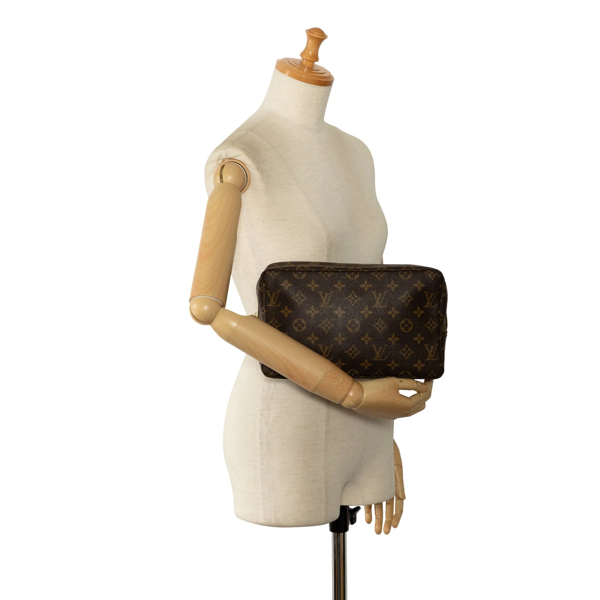 Brown Louis Vuitton Monogram Trousse Toilette 28 Clutch Bag