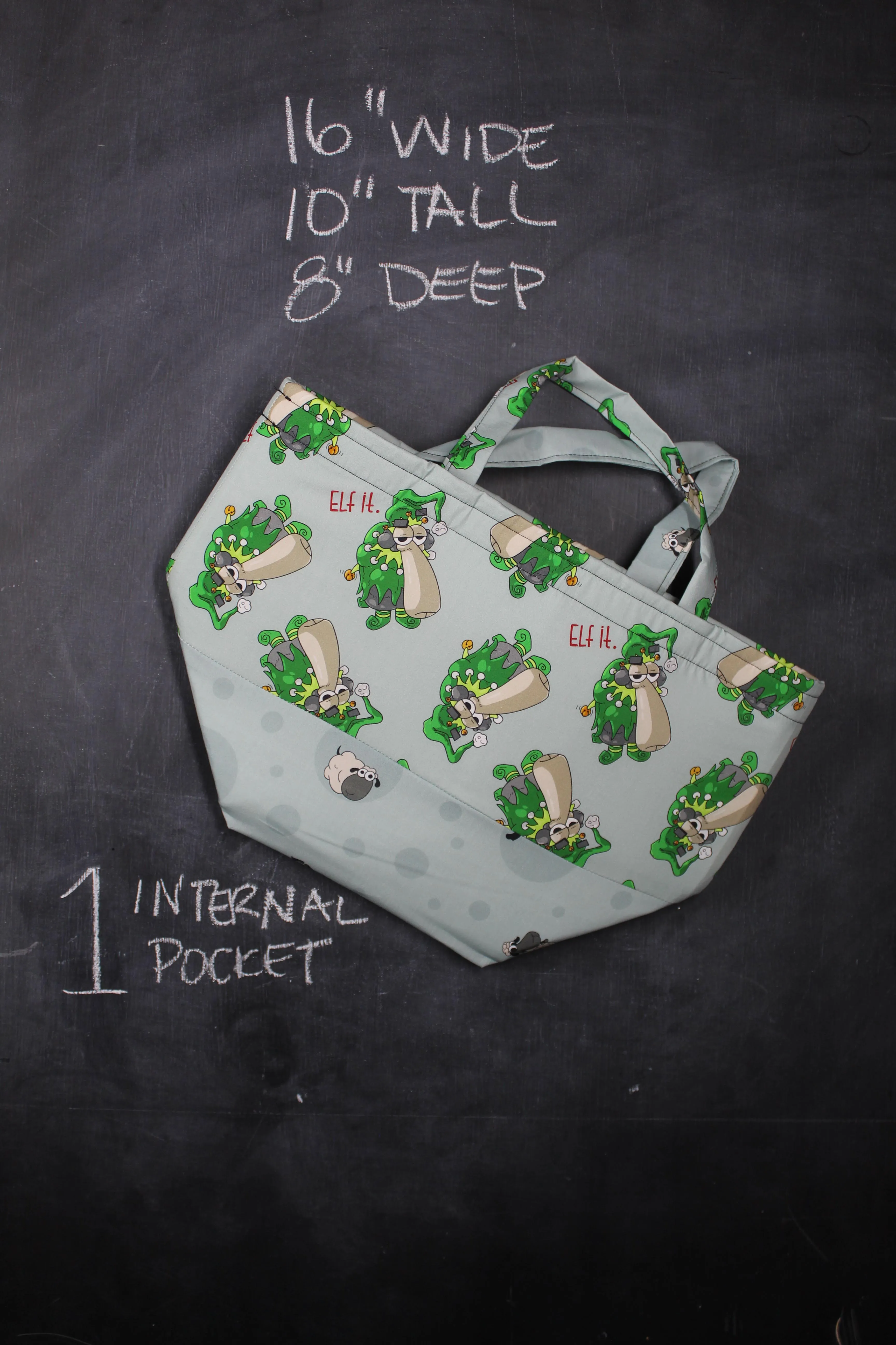 Bucket Tote in Larry "Elf It."