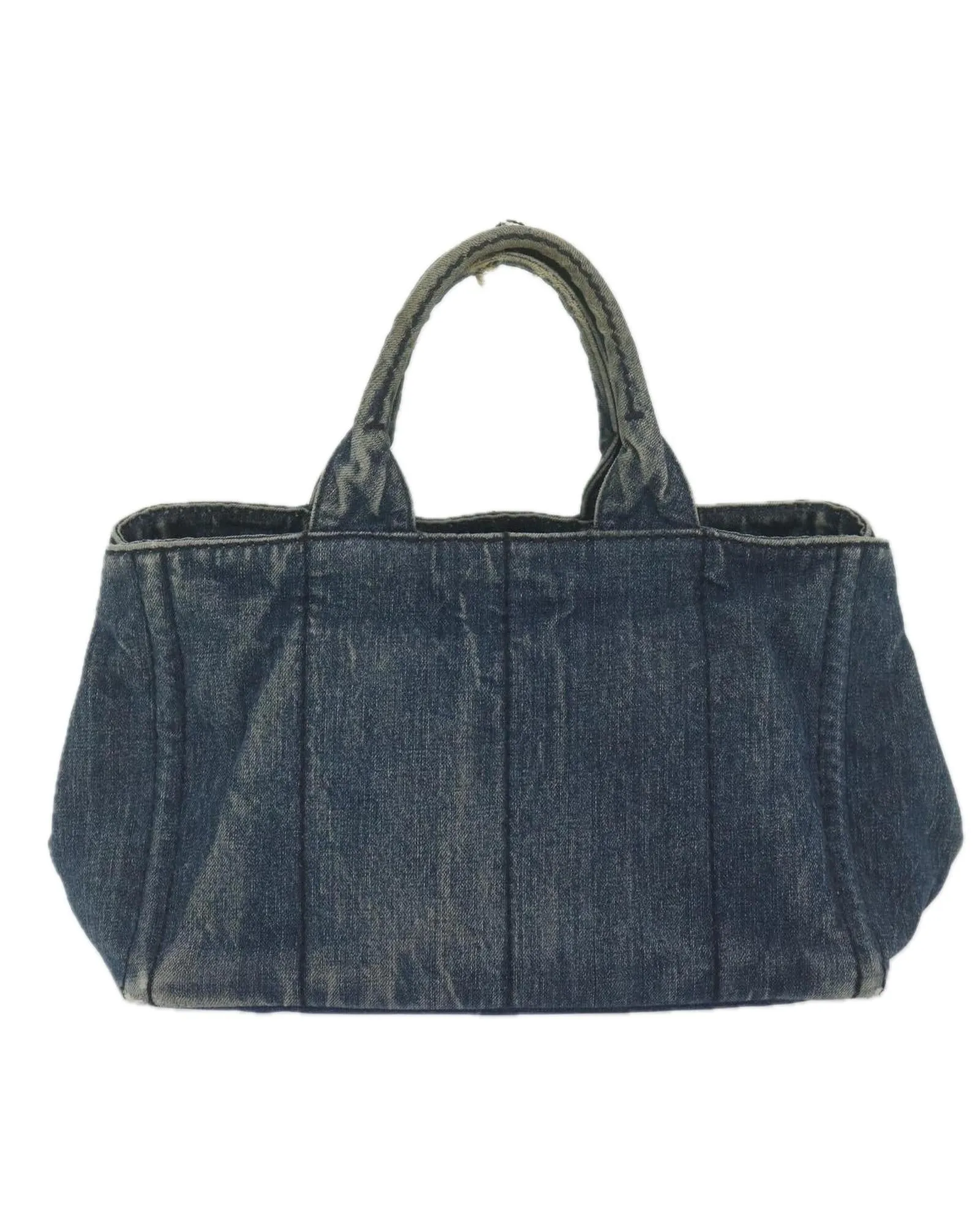 Canvas Blue Hand Bag with Top Handle by Prada