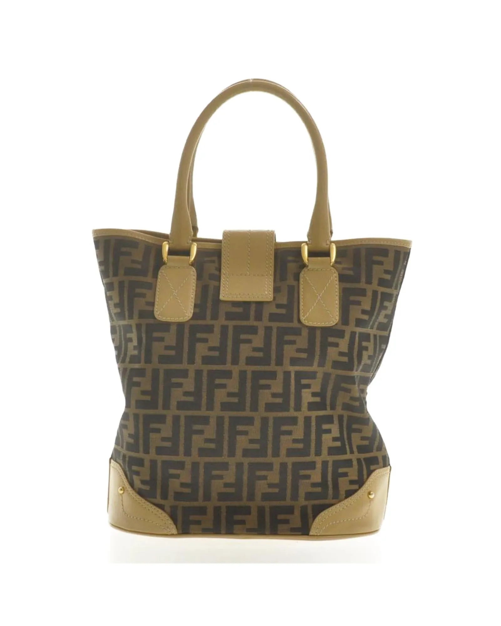 Canvas Hand Bag with Zucca Pattern