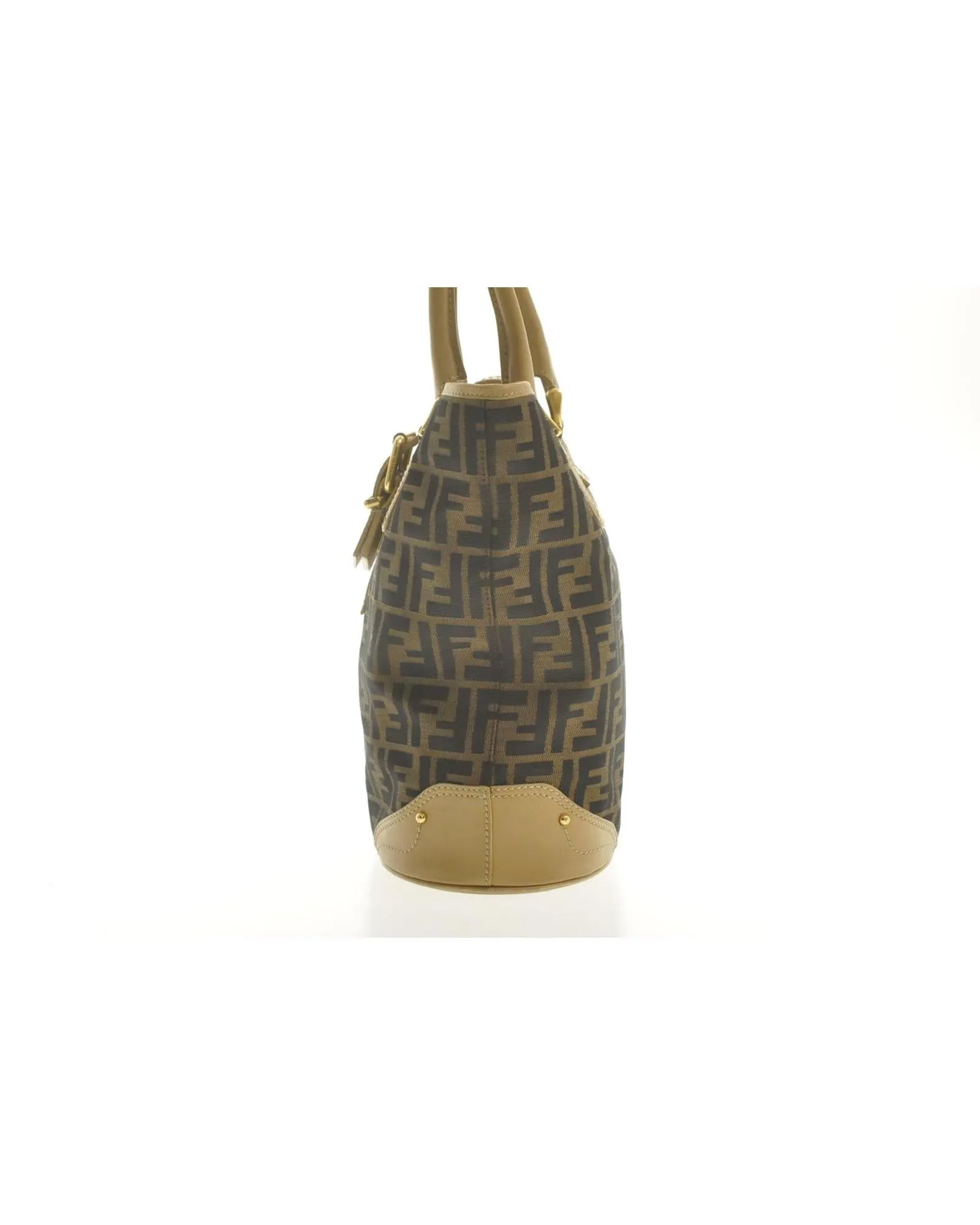 Canvas Hand Bag with Zucca Pattern