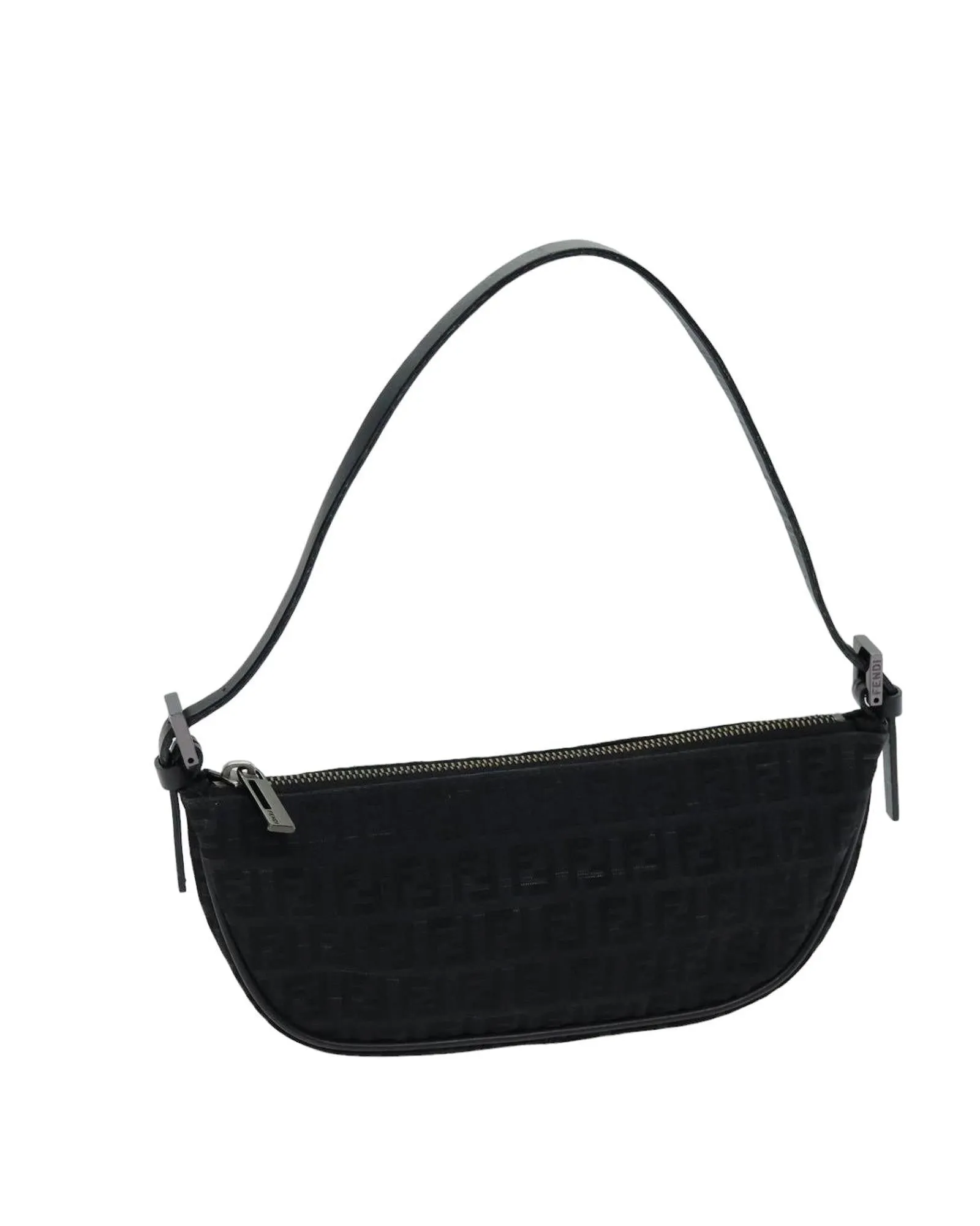 Canvas Hand Bag with Zucchino pattern - Black