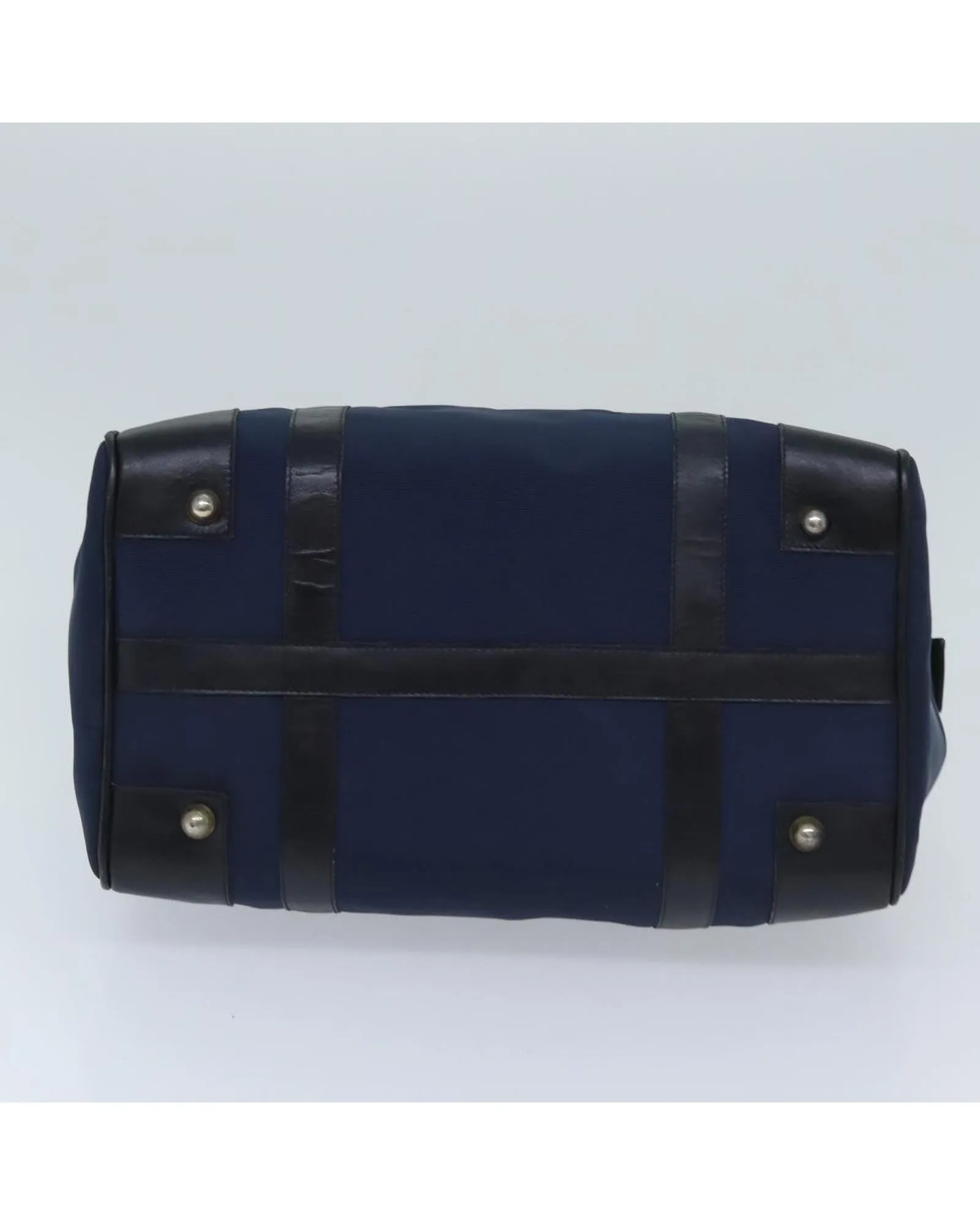 Canvas Navy Boston Bag by Celine