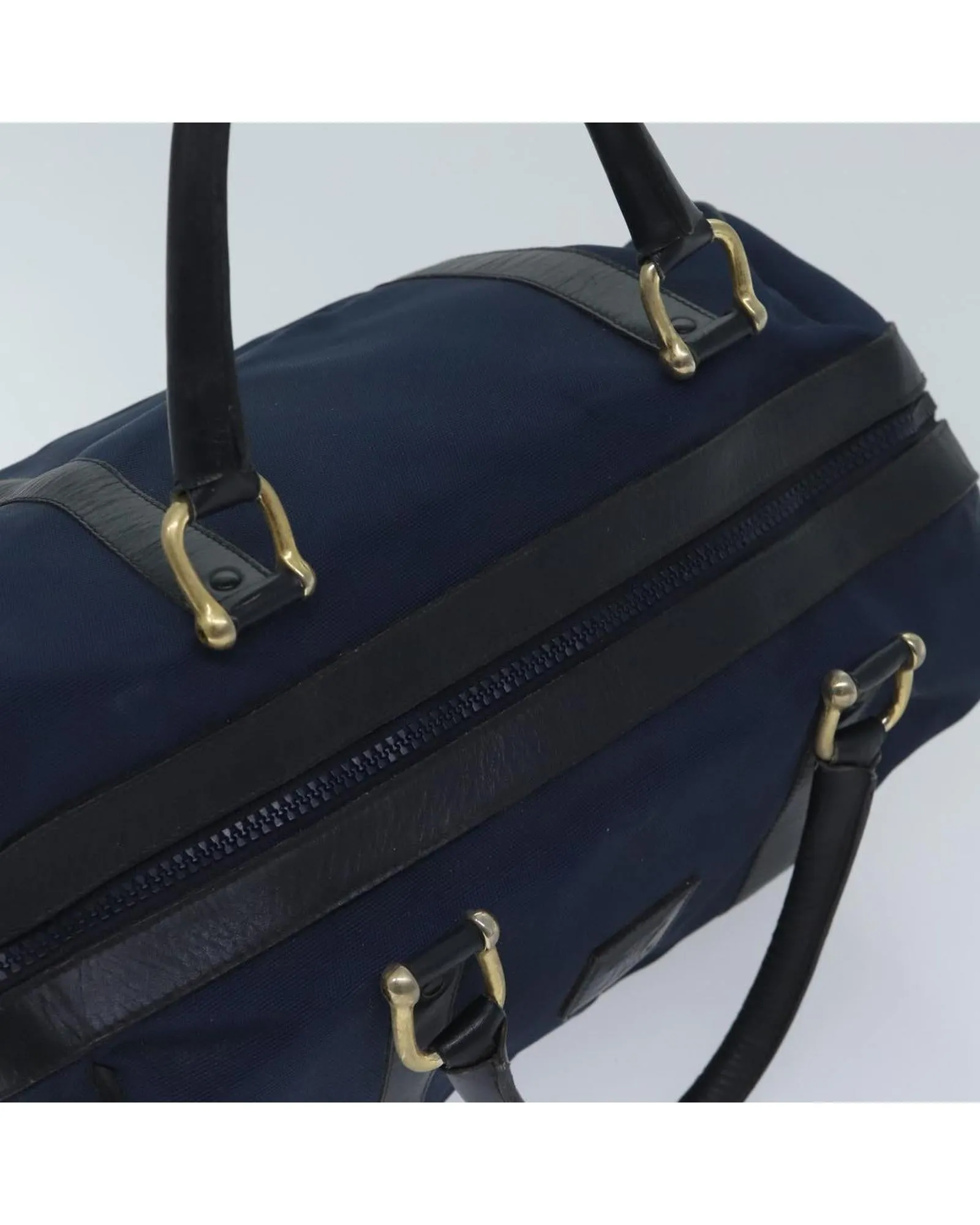 Canvas Navy Boston Bag by Celine