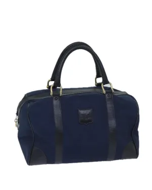 Canvas Navy Boston Bag by Celine