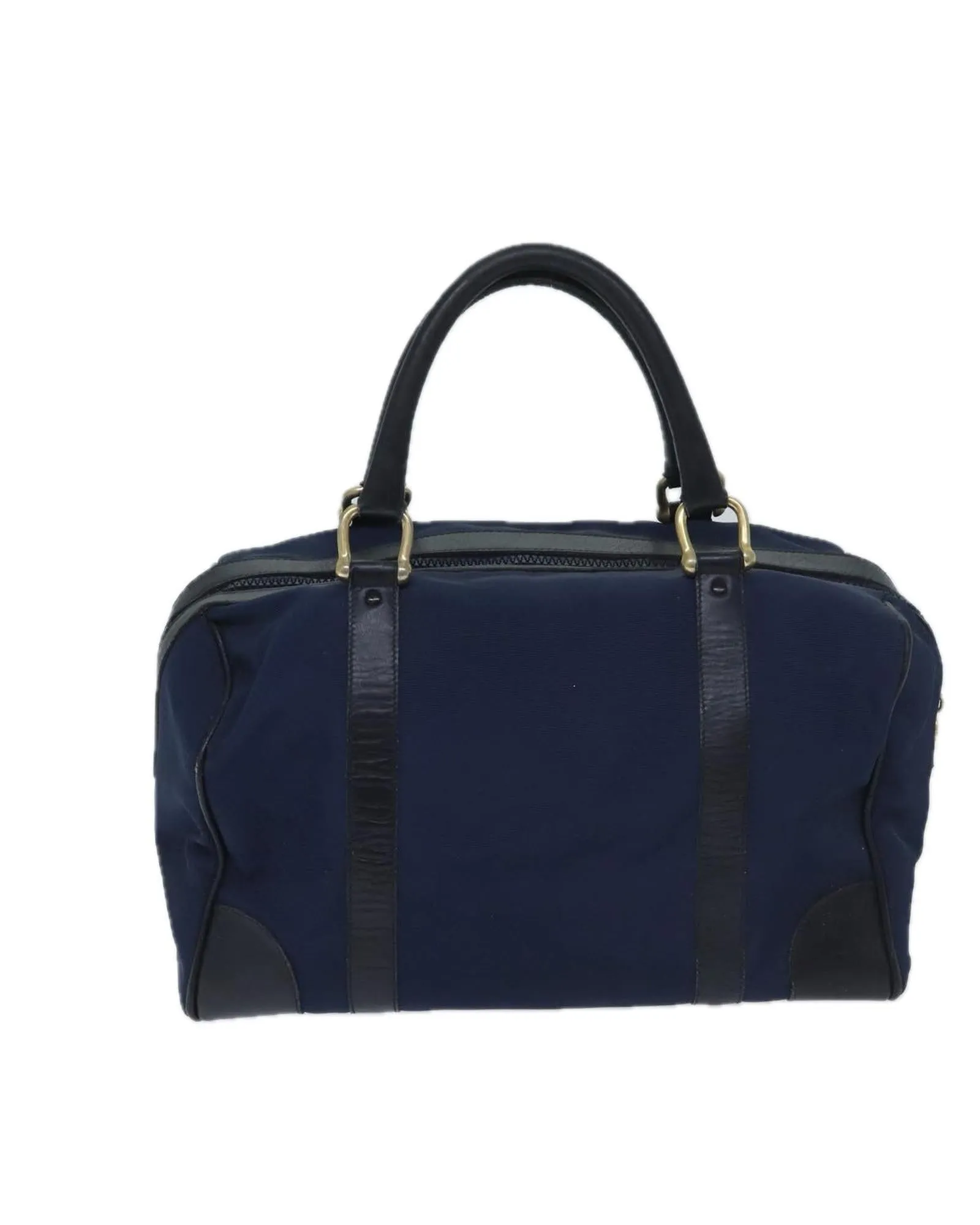 Canvas Navy Boston Bag by Celine