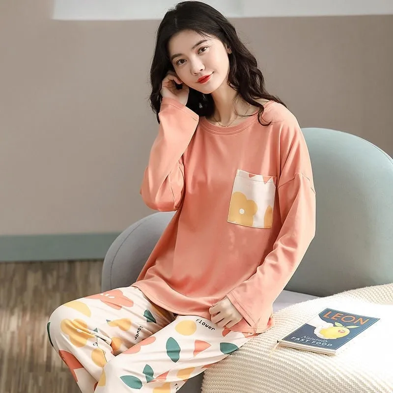 Christmas Pajamas Matching Family Pyjamas  Pajamas Suit Autumn Long Sleeve Cartoon Snoopy Pajamas for Women