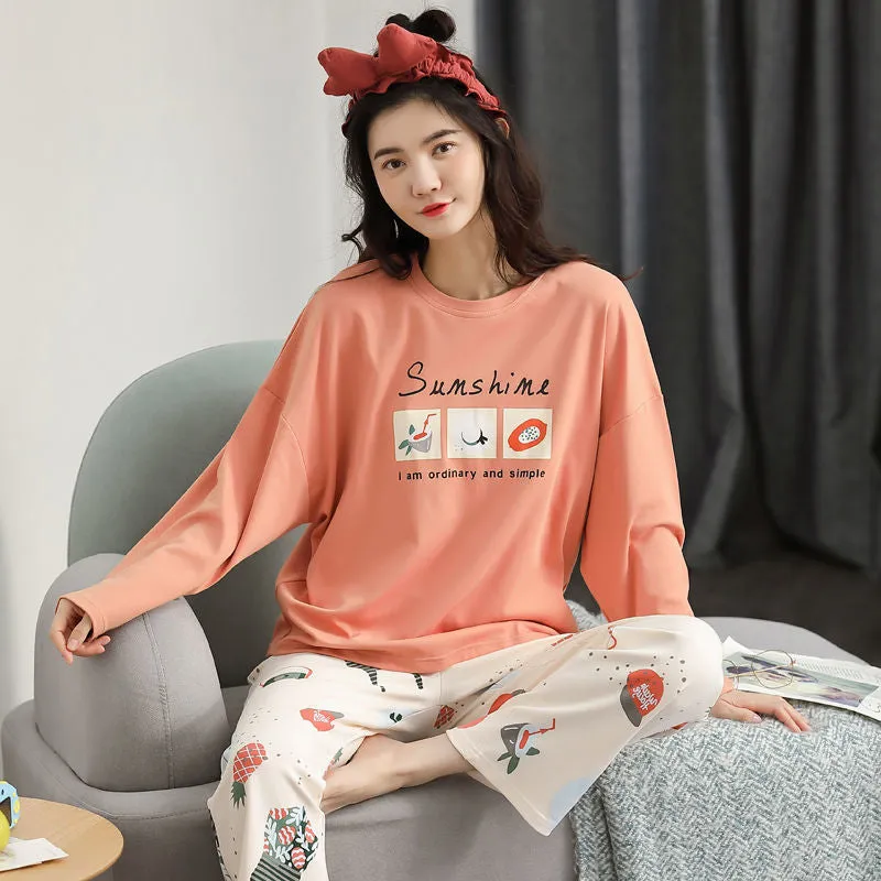 Christmas Pajamas Matching Family Pyjamas  Pajamas Suit Autumn Long Sleeve Cartoon Snoopy Pajamas for Women