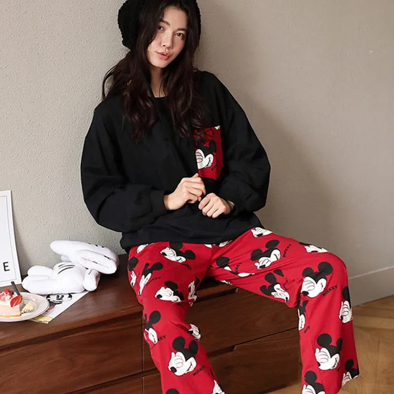 Christmas Pajamas Matching Family Pyjamas  Pajamas Suit Autumn Long Sleeve Cartoon Snoopy Pajamas for Women