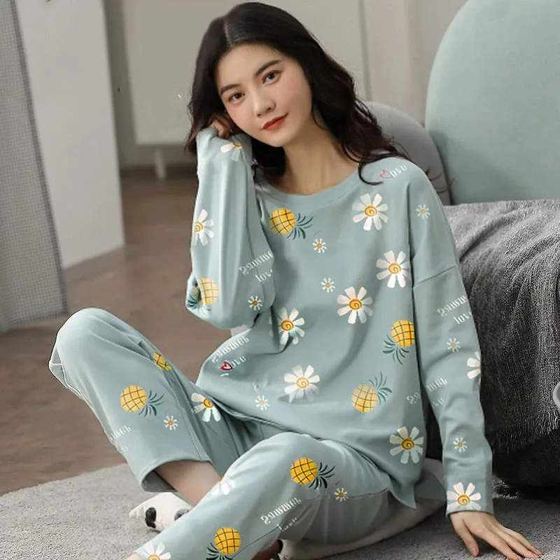 Christmas Pajamas Matching Family Pyjamas  Pajamas Suit Autumn Long Sleeve Cartoon Snoopy Pajamas for Women