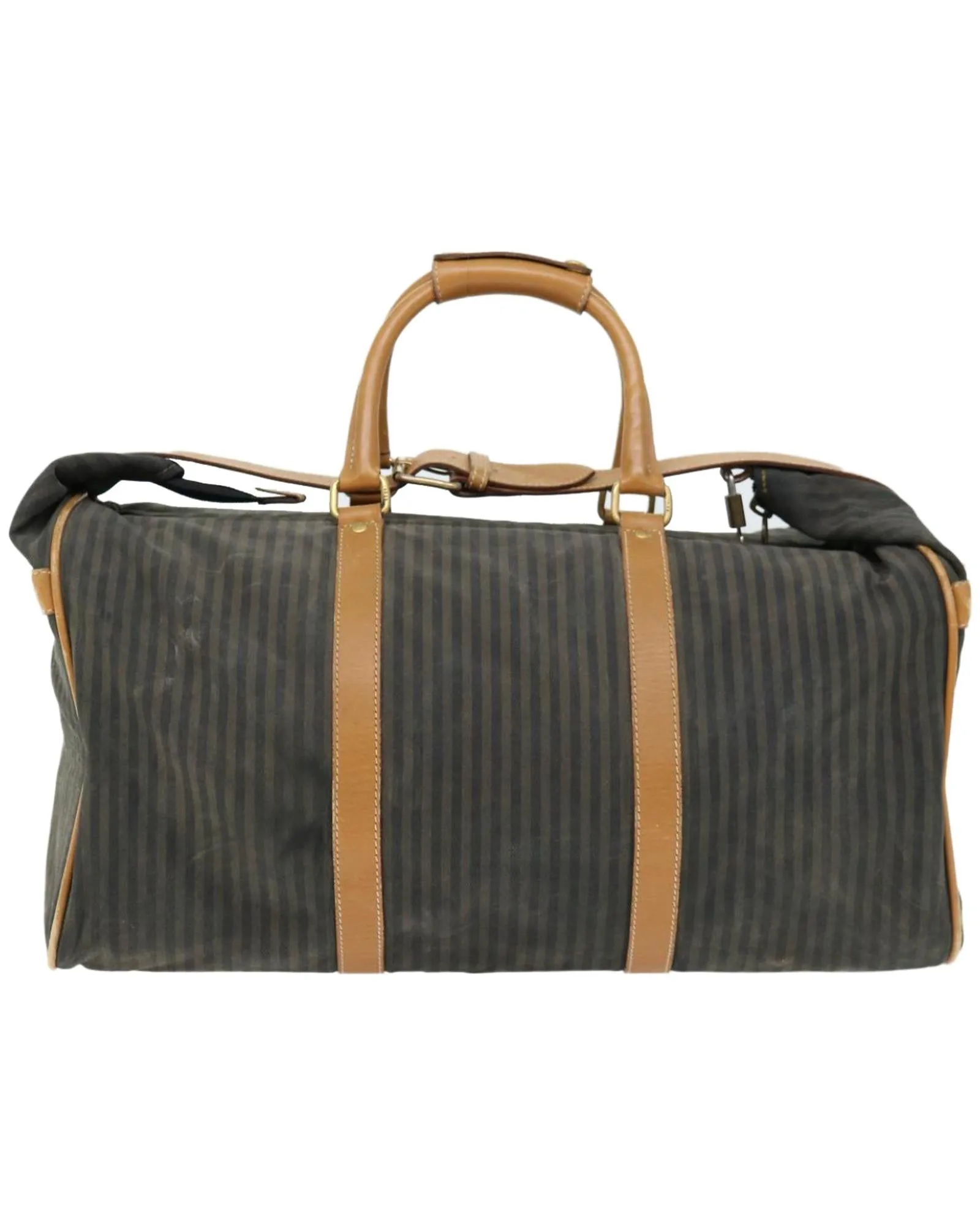 Coated Canvas Boston Bag with 2-Way Functionality