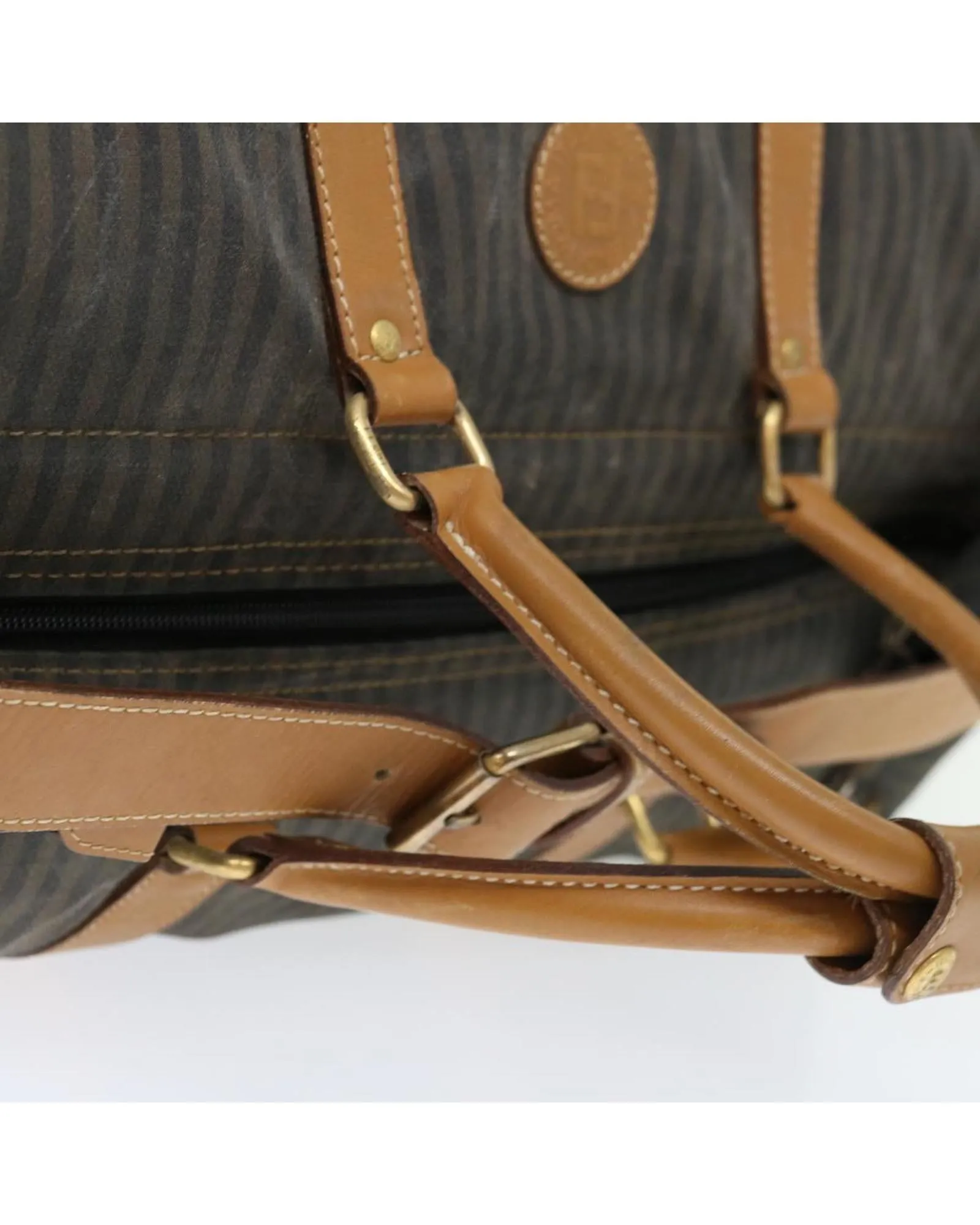 Coated Canvas Boston Bag with 2-Way Functionality