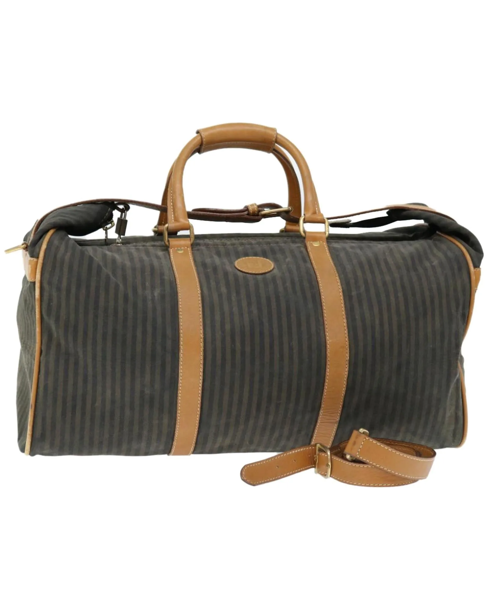 Coated Canvas Boston Bag with 2-Way Functionality