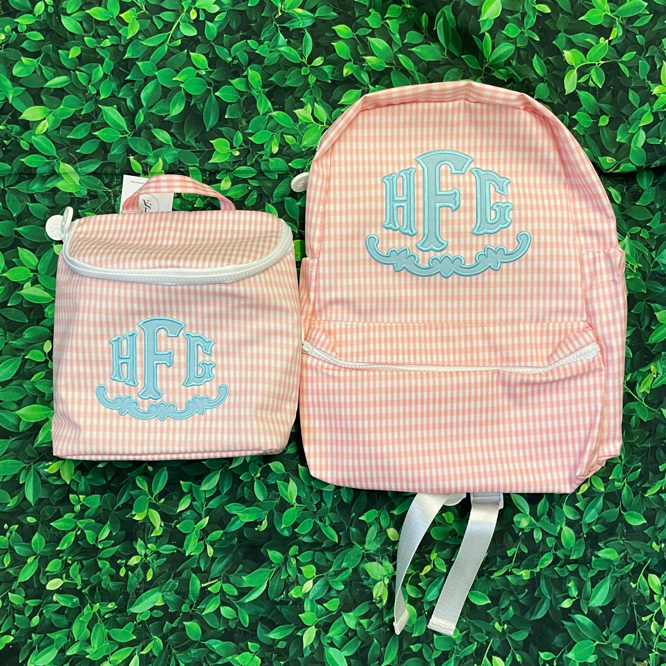 Coated Canvas Gingham Backpack