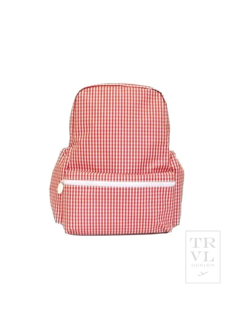 Coated Canvas Gingham Backpack