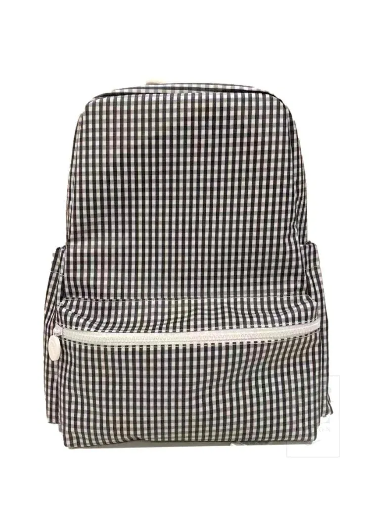 Coated Canvas Gingham Backpack