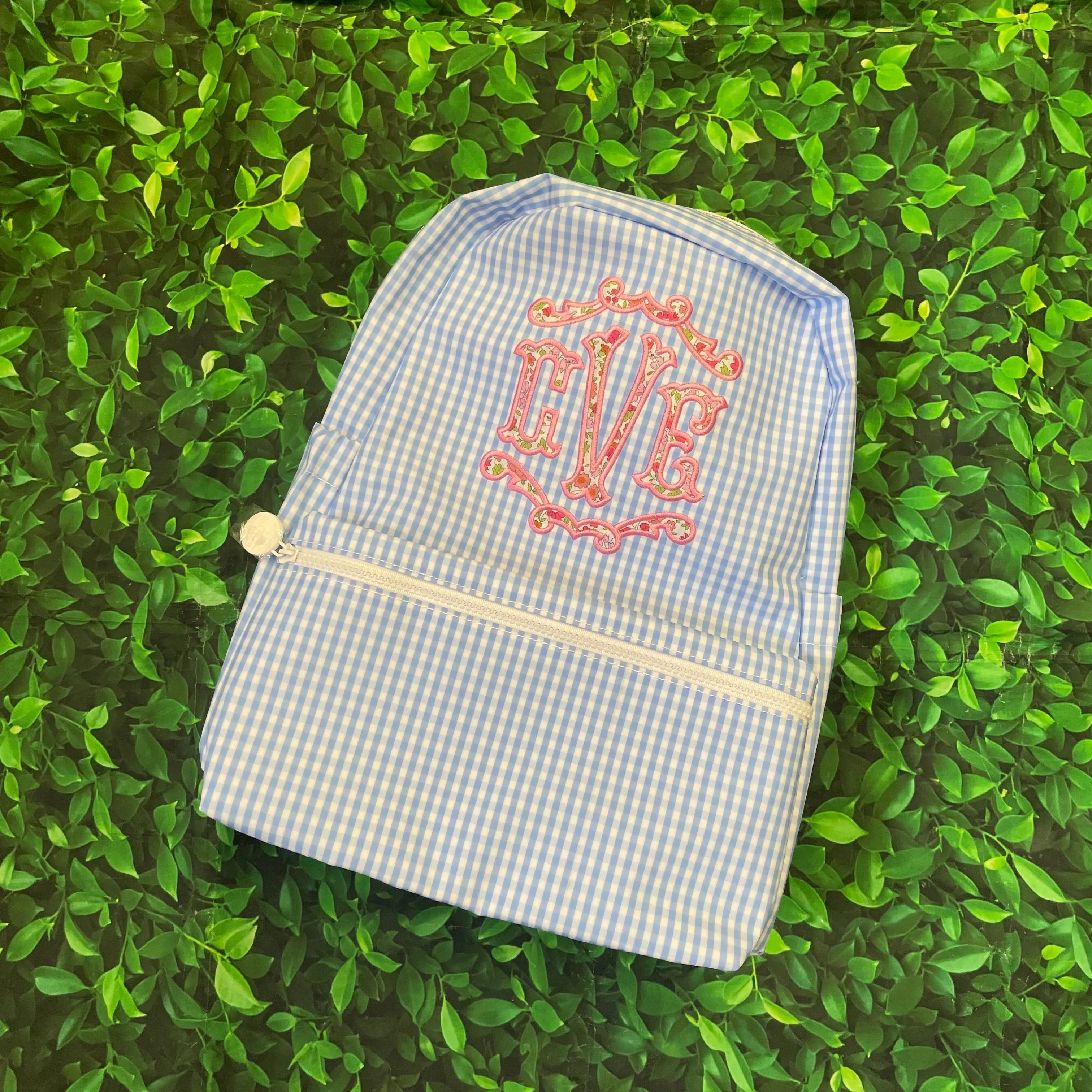 Coated Canvas Gingham Backpack