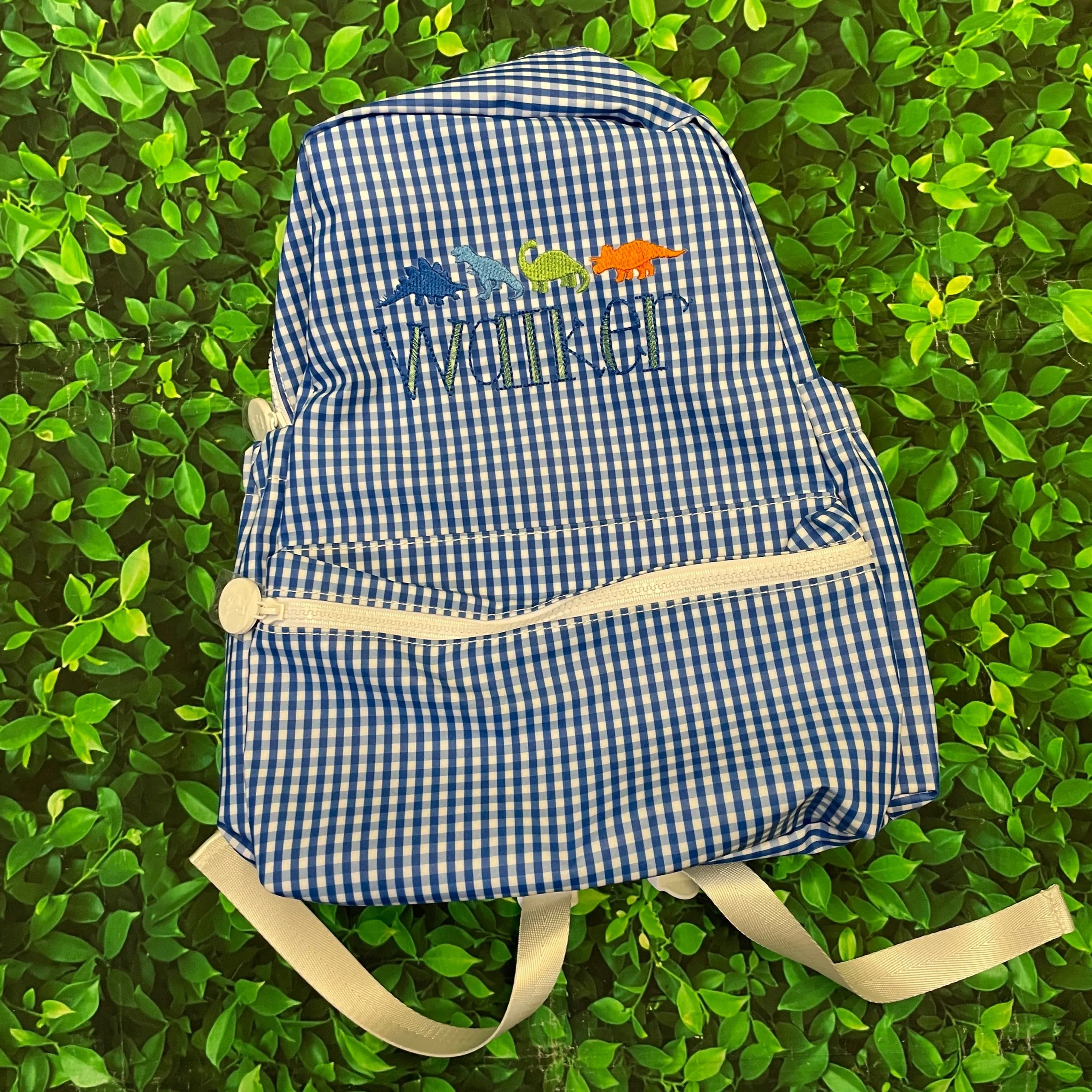 Coated Canvas Gingham Backpack