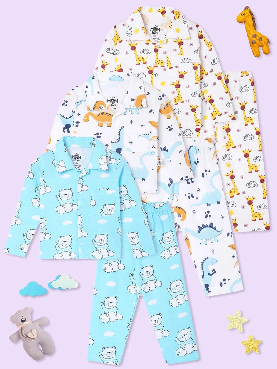 Combo of 3 Baby Pajama Sets - Option B