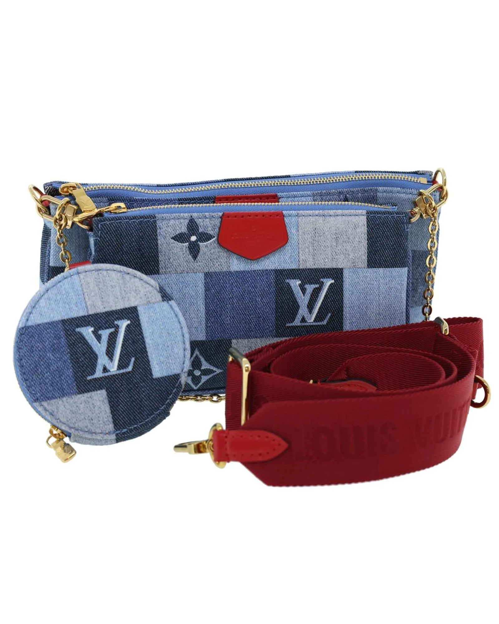 Denim Multi Pochette Accessoires Shoulder Bag - Louis Vuitton