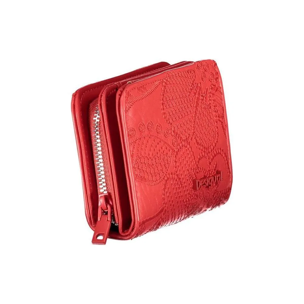 Desigual Red Polyethylene Wallet