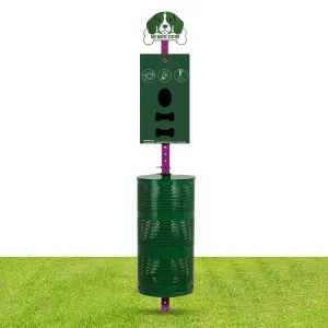 Dog Waste Station Outdoor Pet Waste Station With Pet Waste Bag Dispenser Dog Shaped Sign