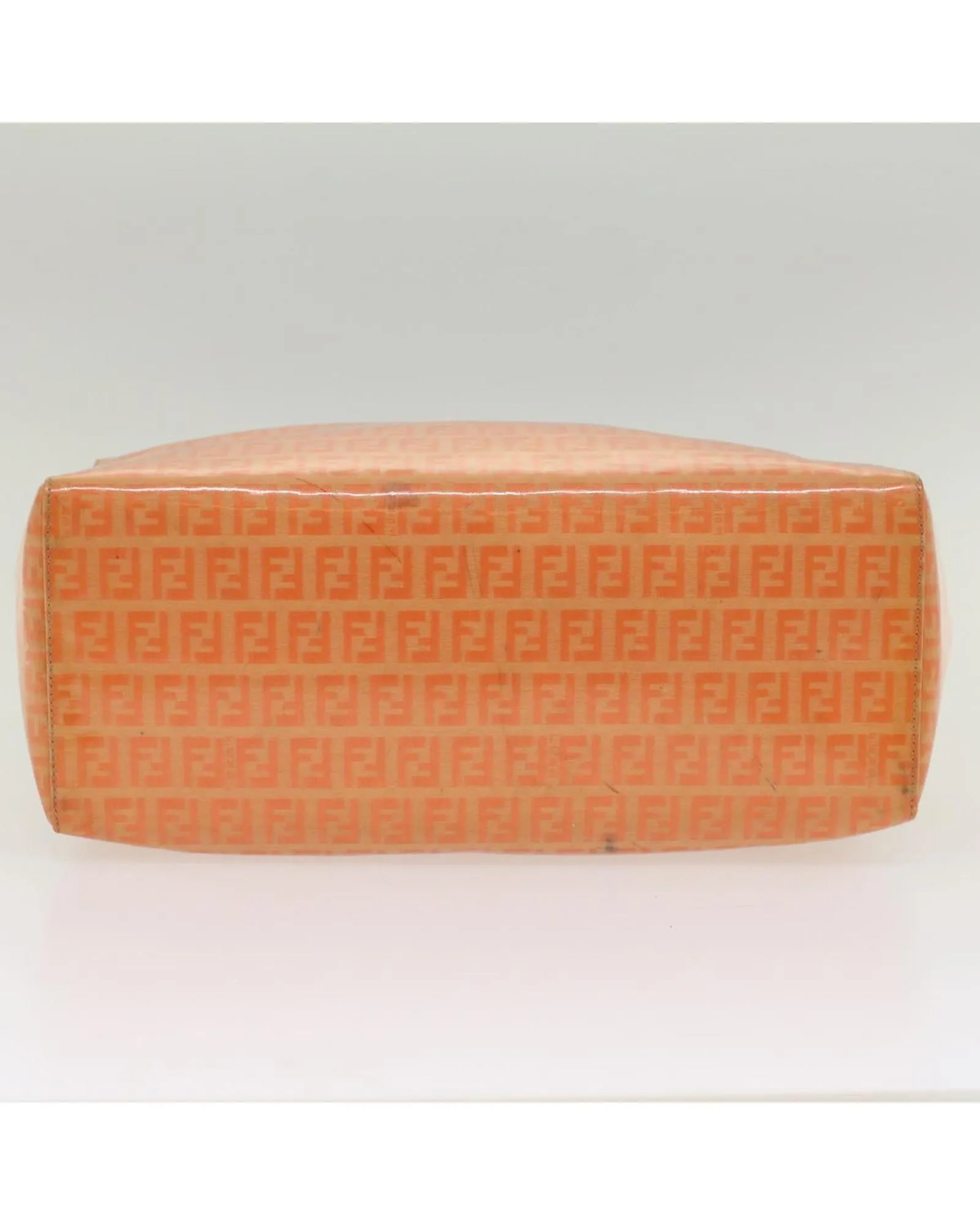 Enamel Orange Canvas Hand Bag by Fendi