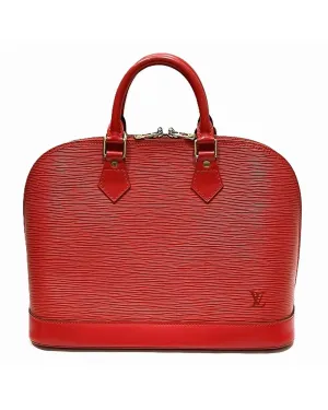 Epi Leather Handbag in Castilian Red by Luxury Brand