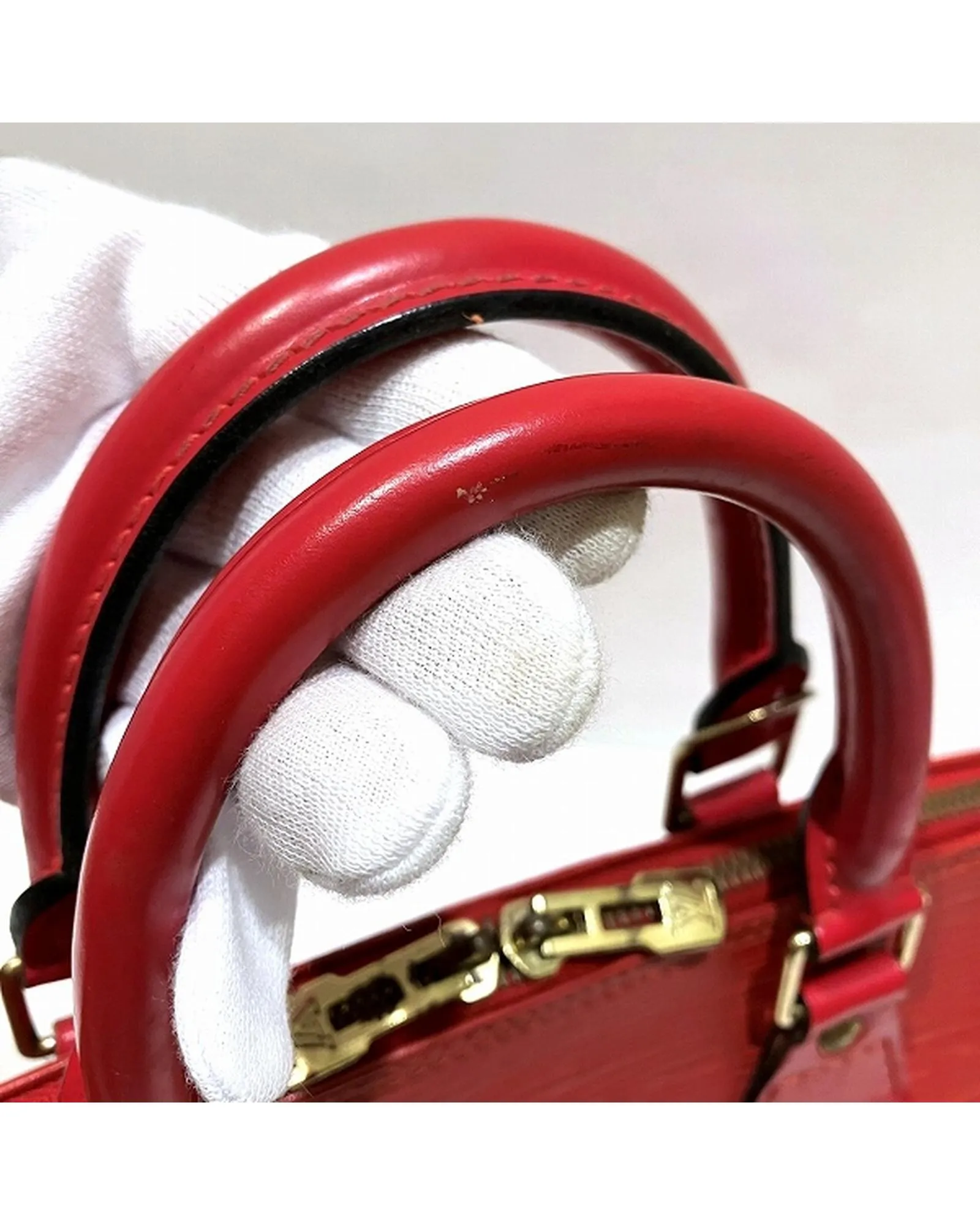 Epi Leather Handbag in Castilian Red by Luxury Brand