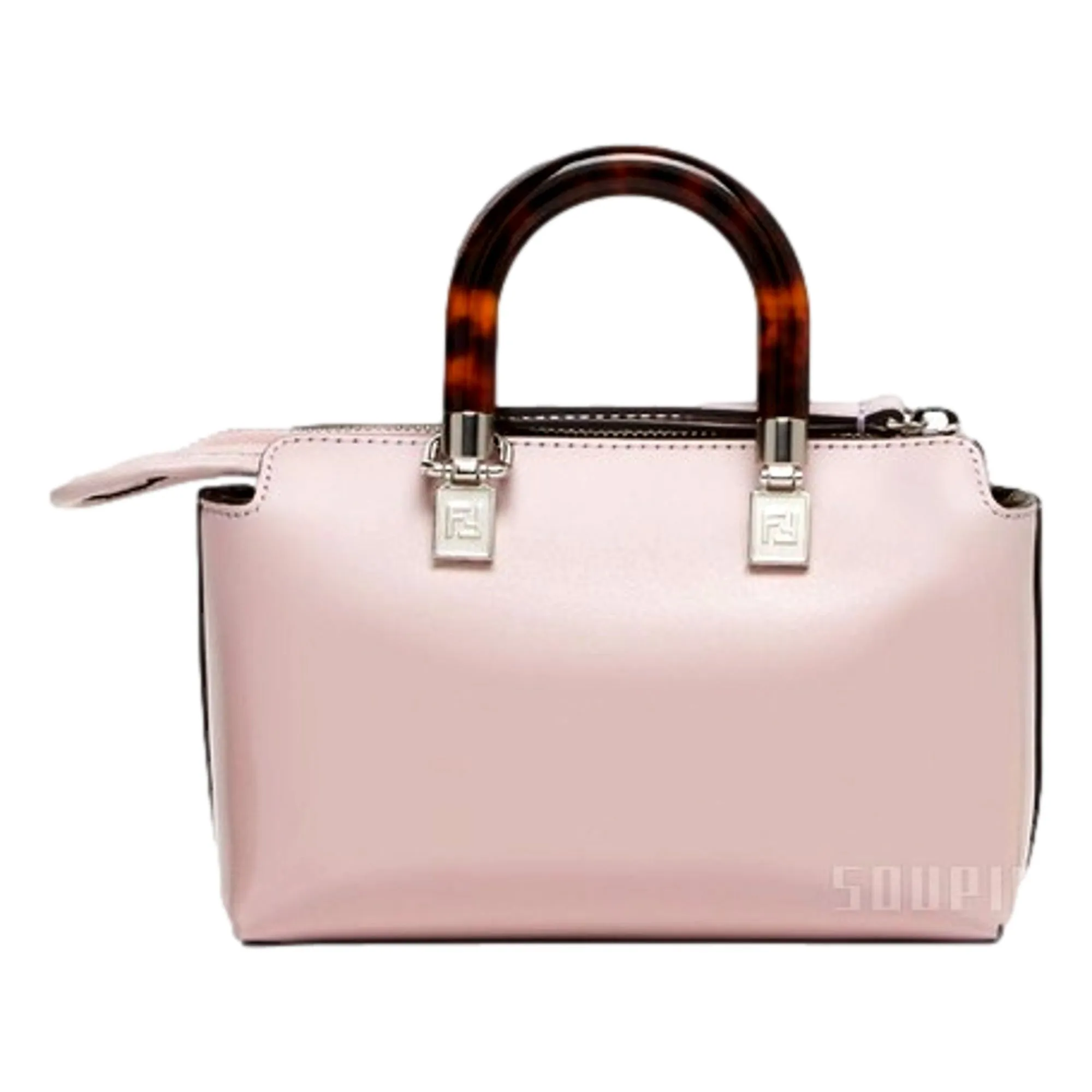 Fendi By The Way Mini Bag Boston Small Bag in Light Pink Patent Leather