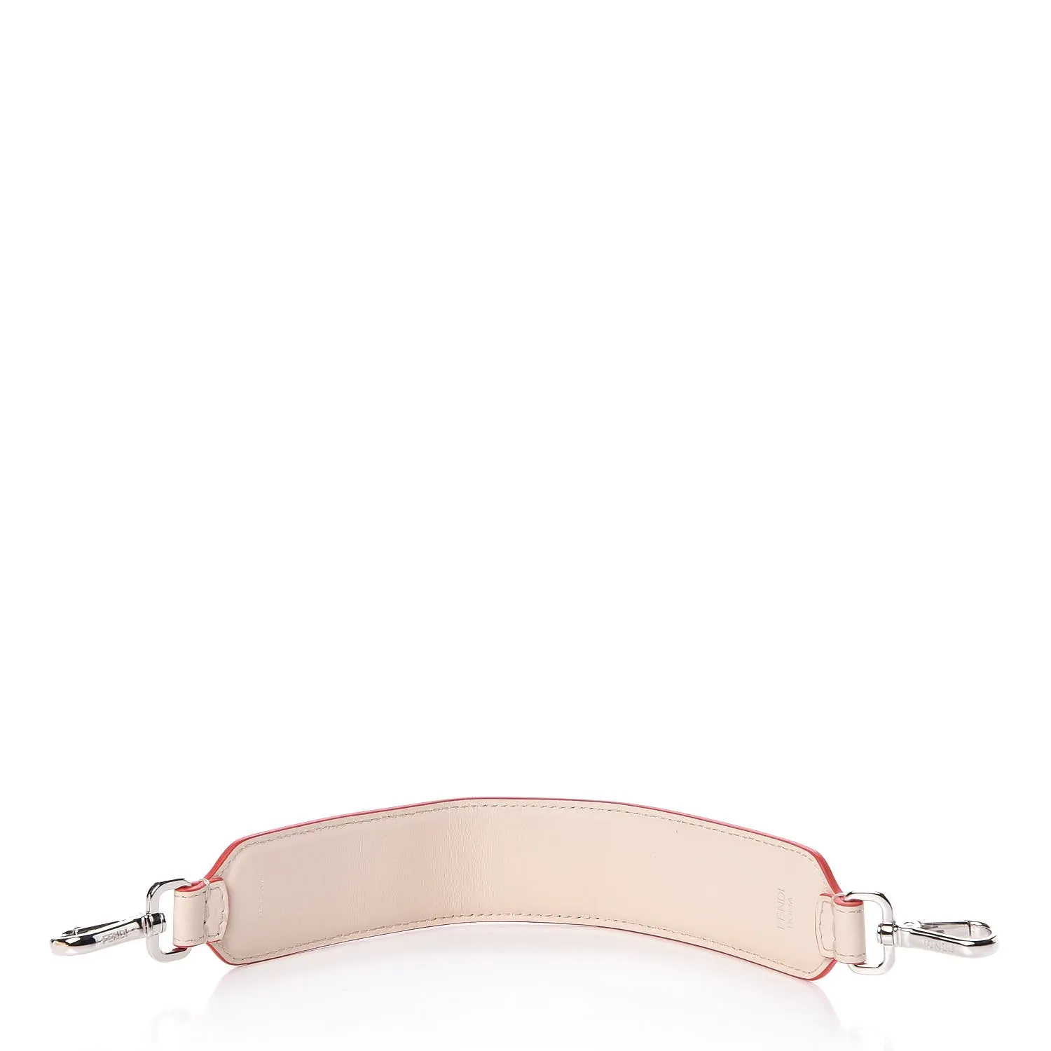 Fendi "FUN" Beige Multicolor Studded Mini Leather Shoulder Strap