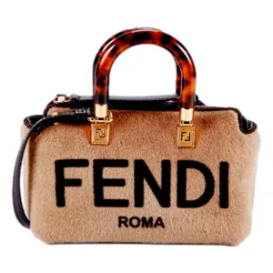 Fendi Roma By The Way Lamb Fur Mini Cross Body Bag