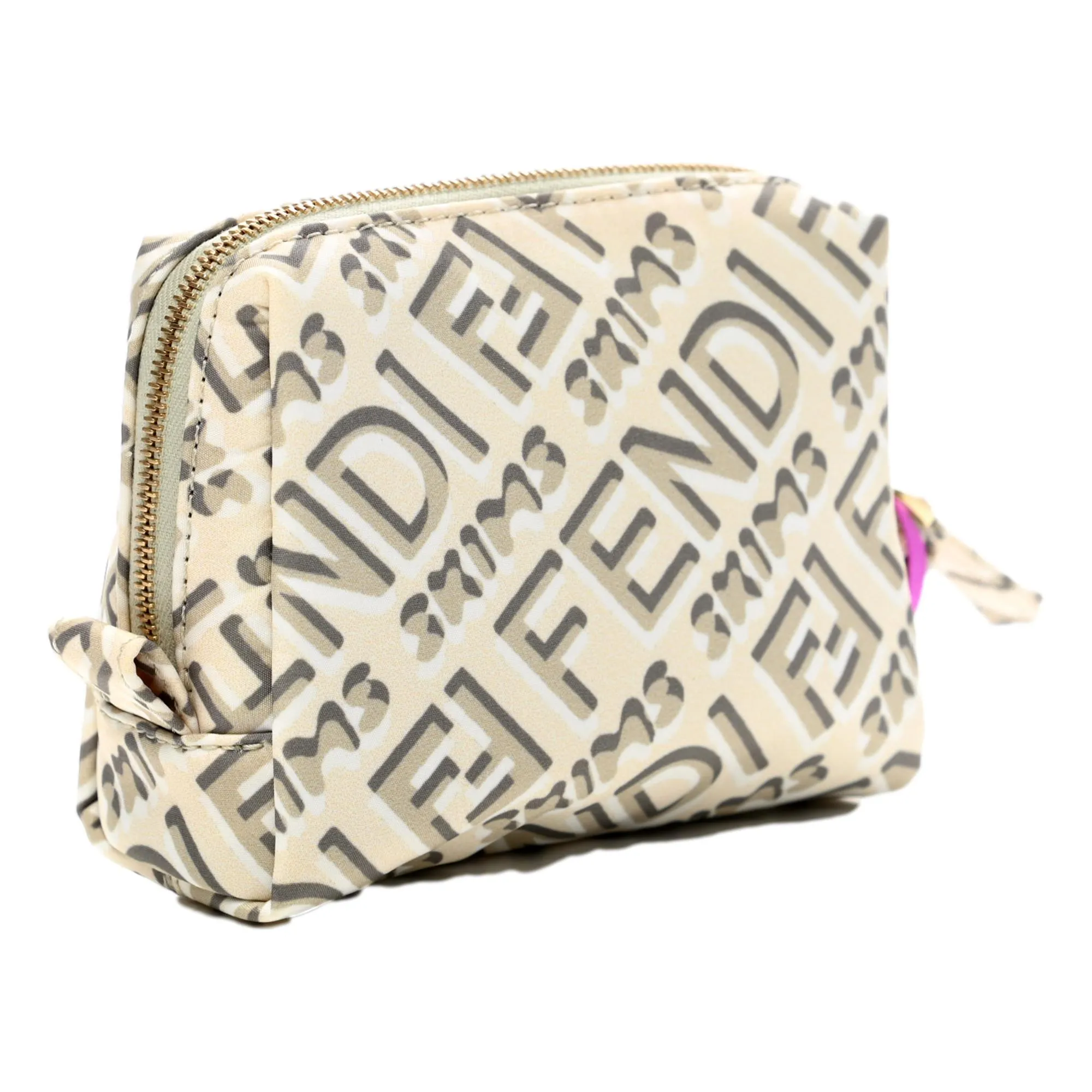 Fendi x Skims Nylon Avorio Small Beauty Pouch